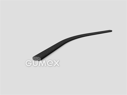 "I" mikroporöses Profil, 3x7mm, 2 Ströme ,Dichte 500kg/m3, EPDM, -30°C/+80°C, schwarz, 